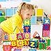 Dimple Baby Foam Play Mat (36-Piece Set) 5x5 Inches Interlocking Alphabet and Numbers Floor Puzzle Colorful EVA Tiles Girls, Boys Soft, Reusable, Easy to Clean