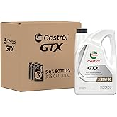 Castrol GTX 20W-50 Conventional Motor Oil, 5 Quarts, Pack of 3