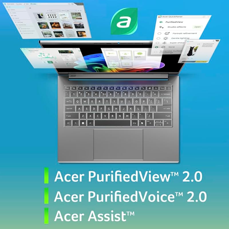 Aspire 14 AI Copilot+ PC, Portátil 14", Core Ultra 5,16GB RAM, 512GB SSD