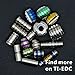 TI-EDC Titanium Lanyard Beads, Long Knife and Zipper Pull Dagger Paracord Beads, Pack of 5 (14mm/0.55”)