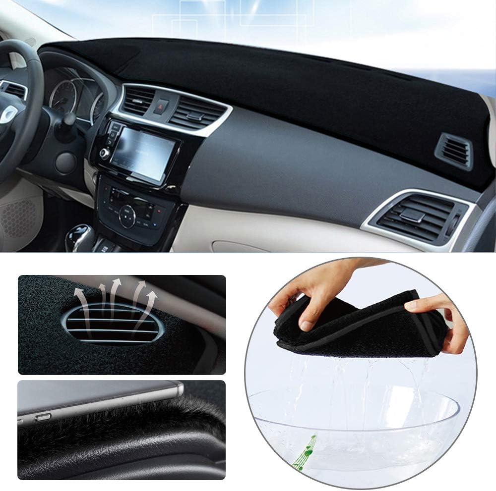 Dashboard Cover for Nissan Qashqai 2016-2018 Original Car Custom Dash Mat Anti Reflective Heat Resistant Dash Carpet Polyester Black
