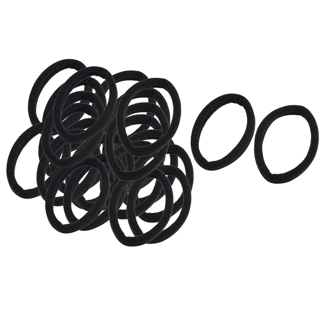 sourcingmap Women Lady Elastics Stretchy Hair Band Tie Ponytail Holders Black 12 Pairs