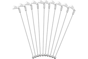 Hushee 10 Pcs Metal Golf Cocktail Stirrers Swizzle Stir Sticks 7.87 Inch Reusable Drink Stirrer Sticks Party Decorations Golf Party Clubhouse and Outing Decorations
