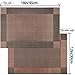 Placemats Set of 6, SIHOHAN Woven Vinyl Non-slip Insulation Table Placemat Washable Placemats for Dining Table Set of 6(Brown)