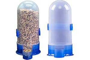 SRRPSPIGEON Automatic Pigeon Feeder 2Pcs Bird Water & Feeder Bird Cage Accessories Parakeet Hanging Food Dispenser for Pigeon Chicken, Cockatiel, Quail