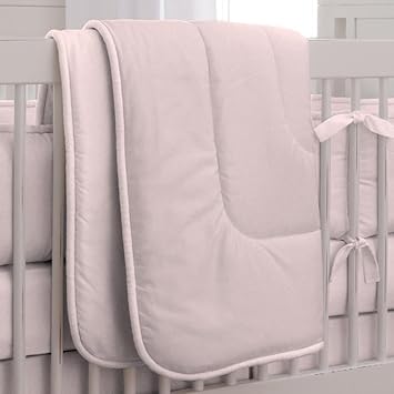 solid pink crib bedding
