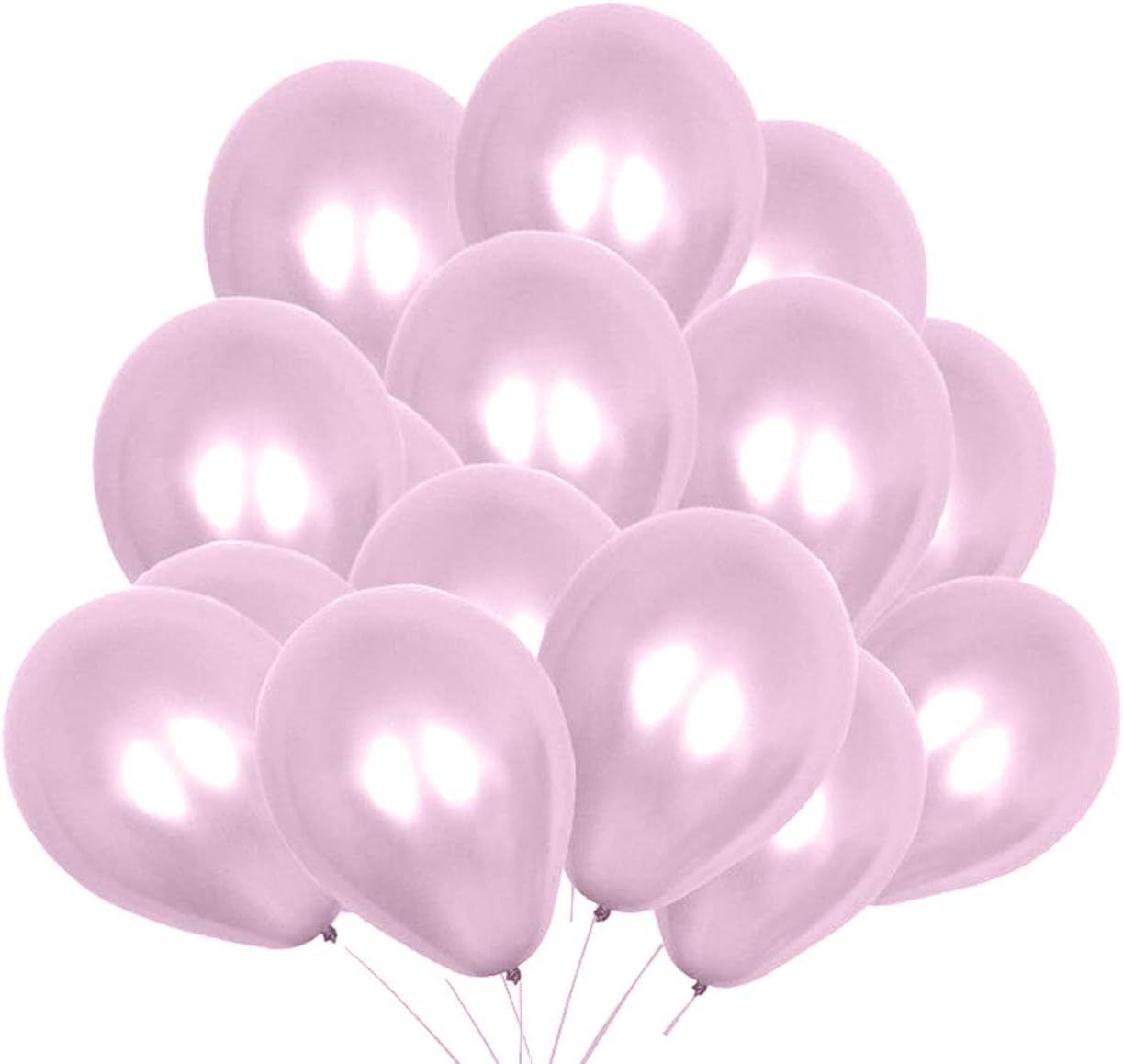 WedDecor 100pcs Baby Pink Latex Balloon 10" Large Helium Grade Balloons Birthday Balloons for Kids Party Anniversary Wedding Decoration Event Supplies Accessories