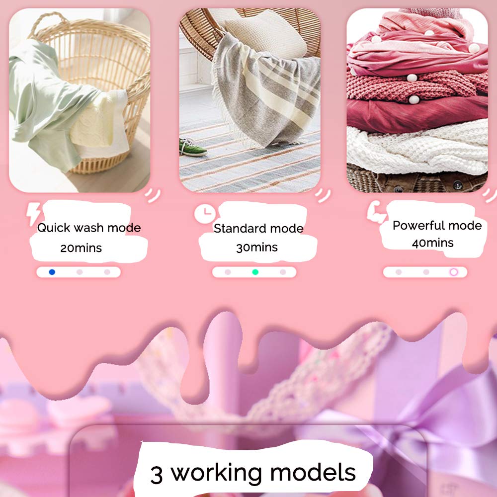 Ultrasonic Washing Machine,USB Portable Mini Laundry Cleaning Machine for Travel Camping, Self Clean Device Machine for Clothes,Underwear,Socks