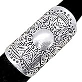 Handmade Sterling Silver Long Large Boho Statement Ring With Symbolic Solar Star Mandala, Tribal Gypsy Hippie Adjustable to Sizes 6-11, Gift for Her