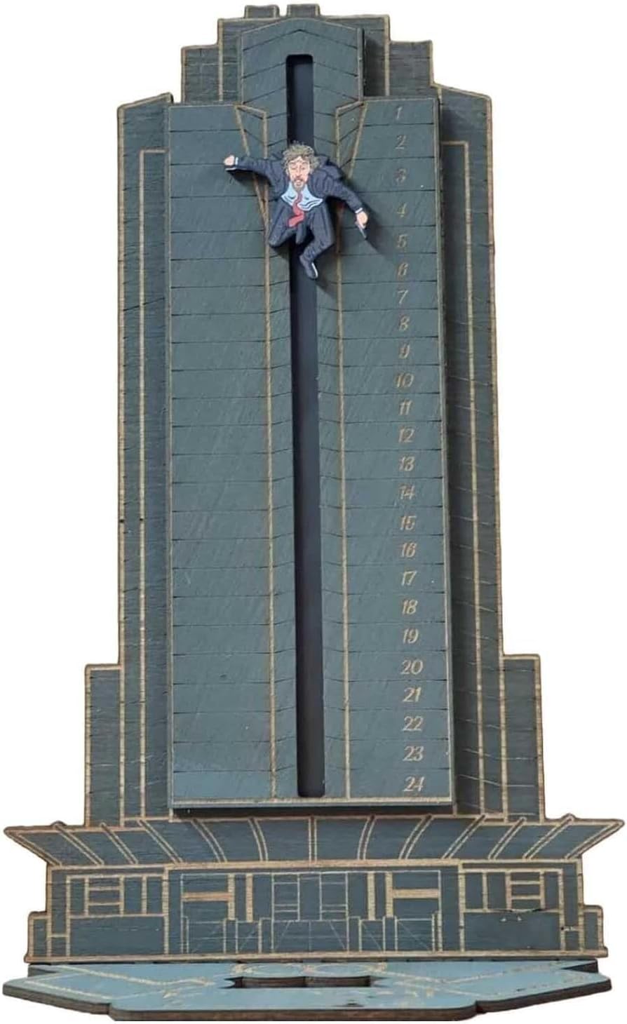 Advent Calendars - 2023 Christmas Advent Calendars, Die Hard Advent Calendar, Hans Gruber Falling off Nakatomi Plaza, Tabletop Wooden Decorations, Advent Calendar Countdown 24 Days (B1)