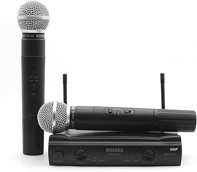 Microphone Sans Fil Systeme De Microphone Sans Fil A Main Double Canal Professionnel Vhf Avec 2 Micros Dynamiques Emetteurs A Main Pour Fete Conference Et Karaoke Pgx58 Amazon Fr High Tech