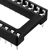 sourcing map 10pcs DIP IC Socket Adaptor Solder Type 24 Pin 2.54mm Pitch Dual view 5