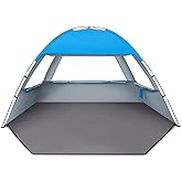 Venustas Beach Tent Sun Shelter for 3/4/6/8 Person, UPF 50+ UV Protection Beach Canopy, Lightweight and Easy Setup Cabana, Portable Shade Tent