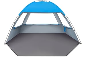 Venustas Beach Tent Sun Shelter for 3/4-5/6-7/8-10 Person, UPF 50+ UV Protection Canopy, Lightweight and Easy Setup, Portable