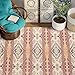 Bohemian Cotton Area Rug 2' x 4.3', KIMODE Woven Fringe Throw Rugs Print Tassel Geometric Welcome Door Mat Machine Washable Indoor outdoor Floor Runner Rug for Porch Kitchen Bathroom Living Room