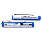 (2-Pack) 3.7V 4000mAh Rechargeable Battery with JST PH2.54/2P Connector | 116.2 x 21.3 x 18.7mm, 89.7g battery pack for compatible DIY electronics, LED lights, toys, robots, vacuum pumps and fans.