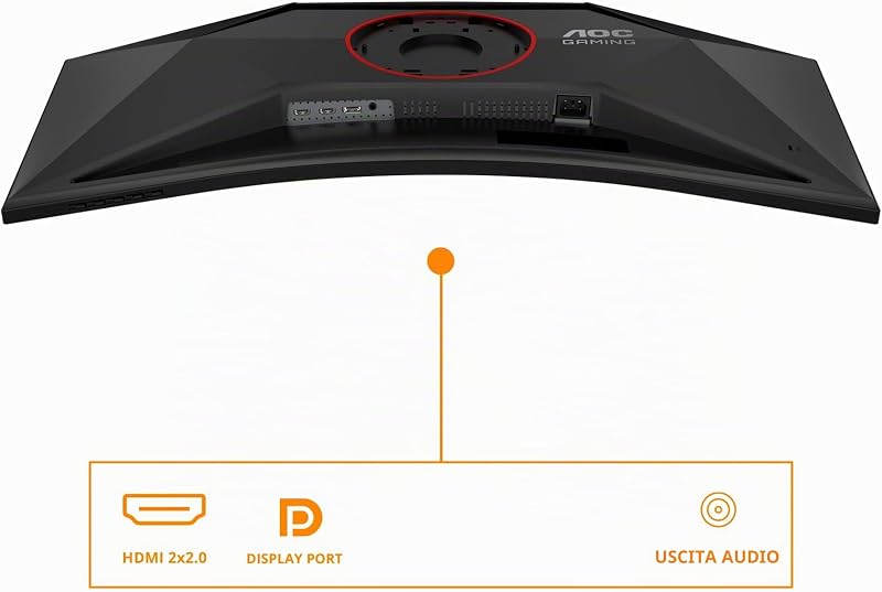 Gaming Monitor CU34G4AD 34 pollici Curvo 3440x1440, UW-QHD, 180Hz, Fast VA Panel, 1ms GtG, Height Adjustment, (HDMI2x 2.0 DP 1x 1.4) HDR10, FreeSync Premium, Nero