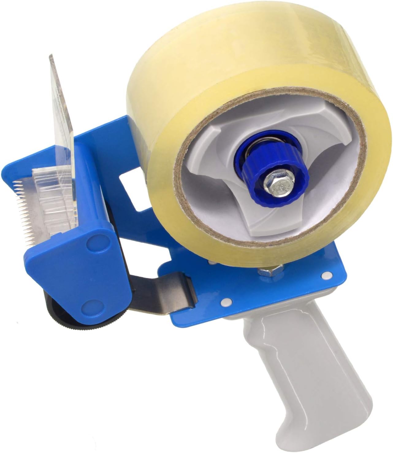 Heavy-Duty Packing Shipping Tape Dispenser Gun - with 2 Inch Roll of Packaging Tape - Hand-held Industrial Side Loading by EZsimply : Office Products