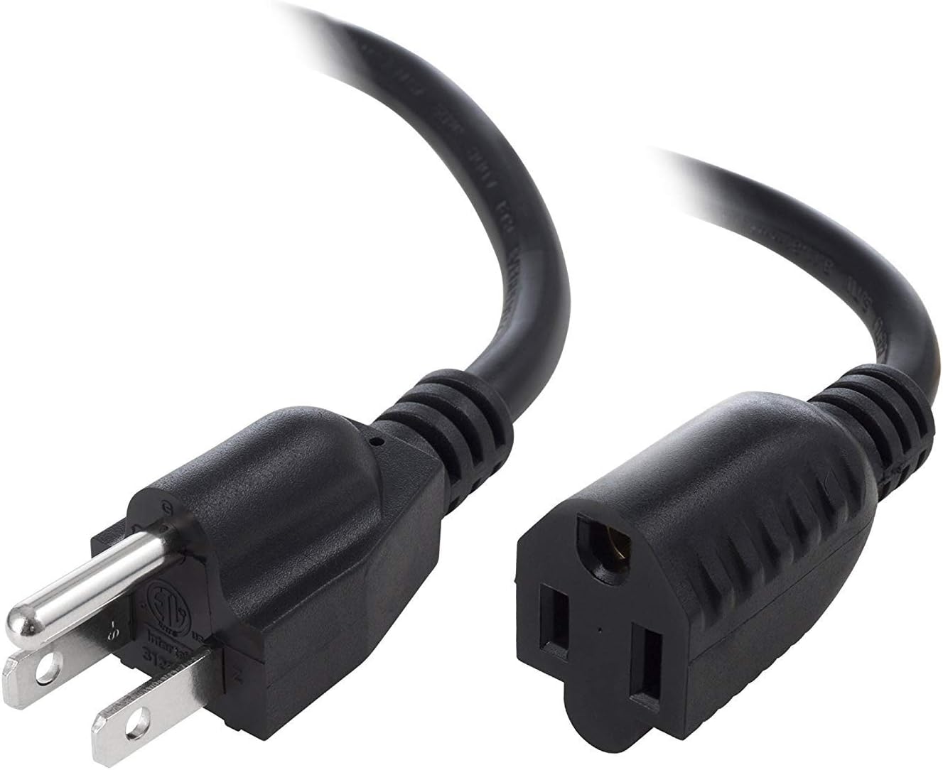 eDragon 3ft (1M) 16AWG (Power Extension Cord) Power Extension Cable 3 Feet (1 Meters) 3 Conductor (NEMA 5-15P to NEMA 5-15R) 13 Amp Power Cable ED69931