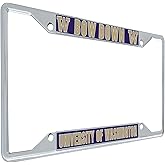 Desert Cactus University of Washington License Plate Frame U of W UW Huskies Husky Holder for Front or Back of Car Metal Car Tag Holder Officially Licensed (Slogan 1)