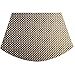 SHACOS 4 PCS Wedge Placemats for Round Tables Heat Resistant Table Mats Placemats Washable (4, Black White Gold)