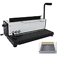 TECHTONGDA All Steel Metal Spiral Coil 34Holes Punching Binding Machine + 300 Sheets coils