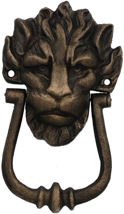 Capricornleo 10 Downing St. Lion Head Door Knocker Bell Ringer Striker Cast Iron GB London