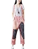Bigasset Women's Casual Baggy Denim Bib Overalls