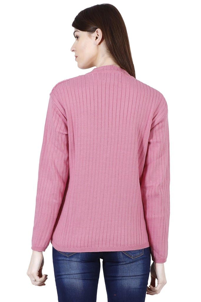 urban studio women's full sleeve woolen sweater(xx-large,light pink)