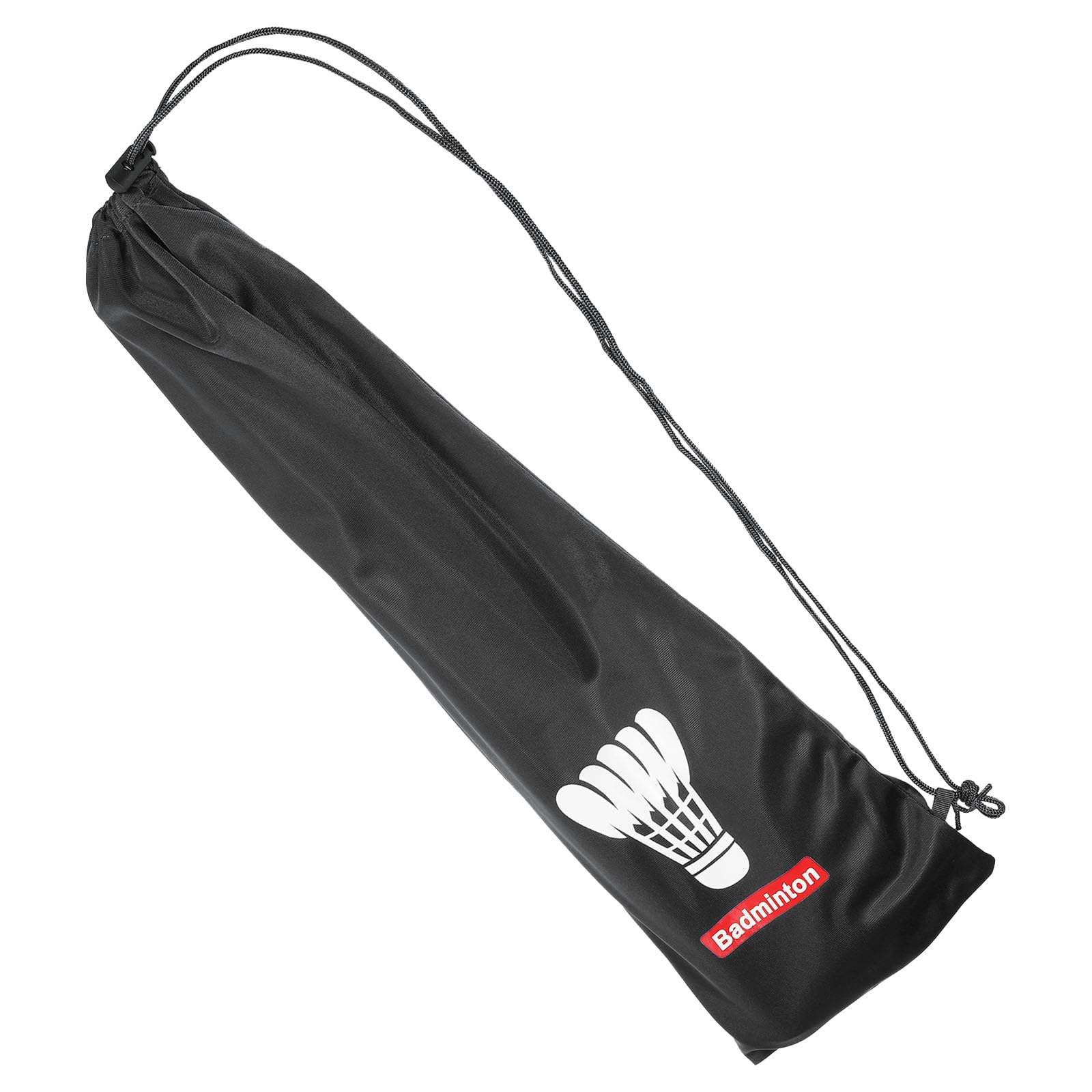 PATIKIL Badminton Racquet Cover Bag, Soft Badminton Racket Pouch Velvet Lining Drawstring Lightweight for Badminton Player, Black