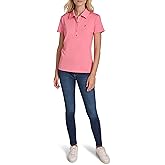 Nautica Womens Short Sleeve Collared Cotton Interlock Soft Touch Polo