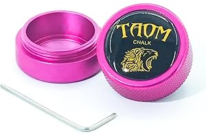 BANLY TAOM Round Shaped Pool Chalk Holder, Portable Pool Chalk Cubes, Magnetic Mini Chalk Holder Pool Billiards, Pool Cue Chalk Case Container Box for Billiard Cue Tip Tool Pool Table Snooker Accessories