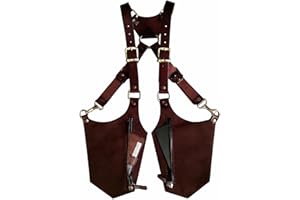 Leather Shoulder Holsters for Men Anti-Theft Hidden Holsters Bag Adjustable Vintage Double Shoulder Armpit Bag for Phone Wall