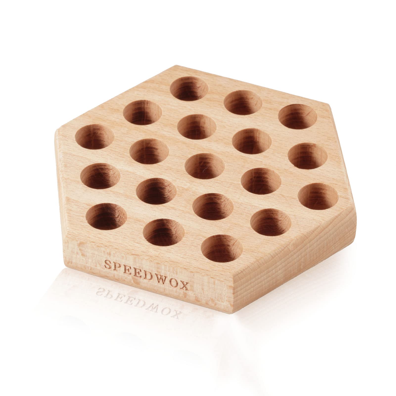 SPEEDWOX Wood Pliers Block Hexagonal Wooden Plier Organizer Hardwood Pliers Holder Plier Rack with 19 Holes for Pliers Stand Tool Storage Box Jewellers