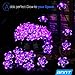 ANNT Christmas Light, String Lights, Outdoor Lights, Indoor Lights, Solar Decorative Lights (Purple)