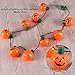 YUNLIGHTS LED Light Up Pumpkin Necklace with 6 Lighting Modes 35-Inch Party Favors, 2 Pack (Orange)
