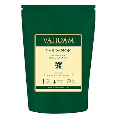 VAHDAM, Cardamom Chai Tea Loose Leaf (100 Cups) ​| 100% NATURAL CARDAMOM | India's Traditional Cardamom Tea | Spiced Chai Tea | Brew Hot Tea, Iced Tea or Chai Latte | Masala Chai Tea | 7oz