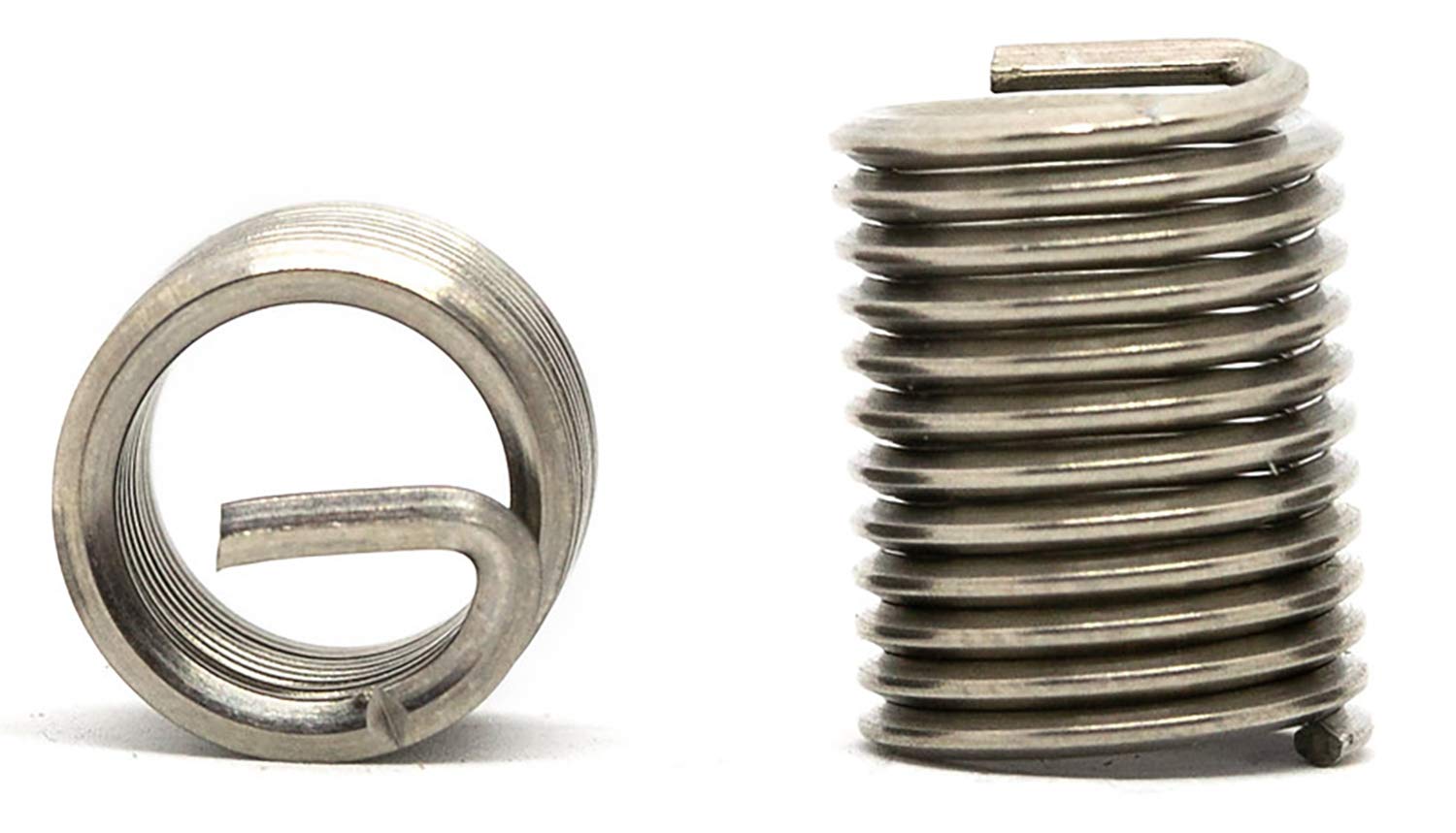 (M8 x 1mm x 2D) Helicoil Wire Thread Repair Inserts Fine Pitch A2 Stainless Steel DIN 8140 (Pack of 10) G01CD