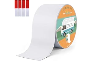 Yirilan RV Roof Sealant Tape - 4 Inch x 50 Feet White Roof Patch for Camper Roof Repair,UV-Resistant and Weatherproof
