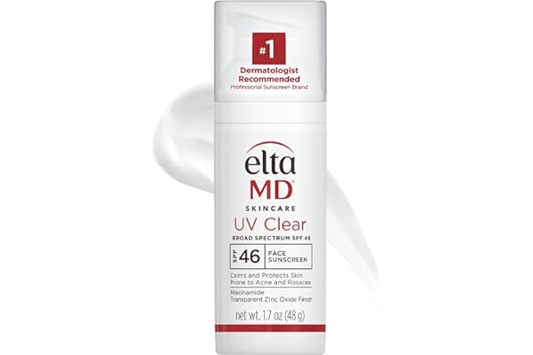 EltaMD UV Clear Face Sunscreen, Oil Free Sunscreen with Zinc Oxide, Dermatologist Recommended Sunscreen