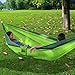 G4Free Double Camping Hammock - Portable High Strength Hammock - Lightweight Blend Color Nylon Fabric Parachute for Outdoor. Hammock Straps & Steel Carabiners Include(Dark Green/Bright Green)
