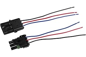 Hihaha 1 Set 3-Pin Male/Female Triple Shroud Connector Plug for BMW for Audi No.12015793-