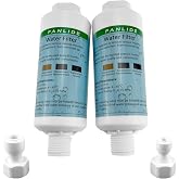 FANLIDE Bidet water filter for electronic bidet seats, Toilet water filter system, compatible with 1/2" 1/4" 3/8" Bidet hose (2 Filters + 2 Adapter)