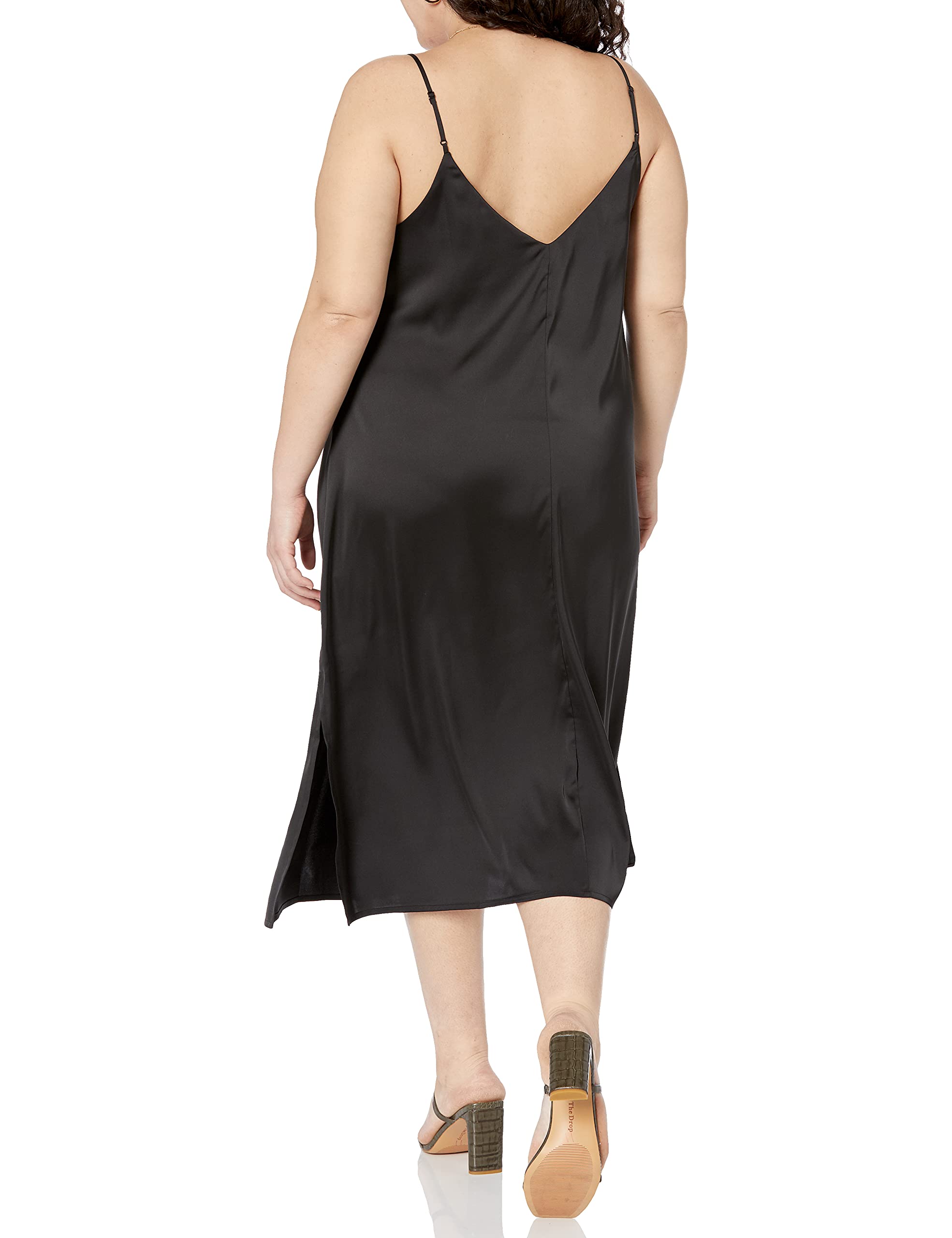 The Drop Women's Ana Silky V-Neck Midi Slip Dress