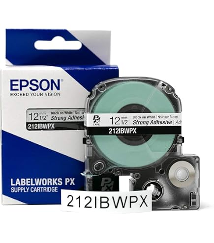 EPSON エンハスドマットペーパー Amazon.com: Epson LABELWORKS 206BWPX Genuine PET (Polyester) Tape