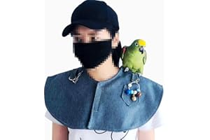Bonaweite Pet Bird Shoulder Poop Protector, Anti-Bite Shoulder Pad Diaper Shawl for Parrot, Protective Anti-Scratch Arm Guard for Macaw African Budgies Parakeet Agapornis Fischeri Cockatiel Lovebird