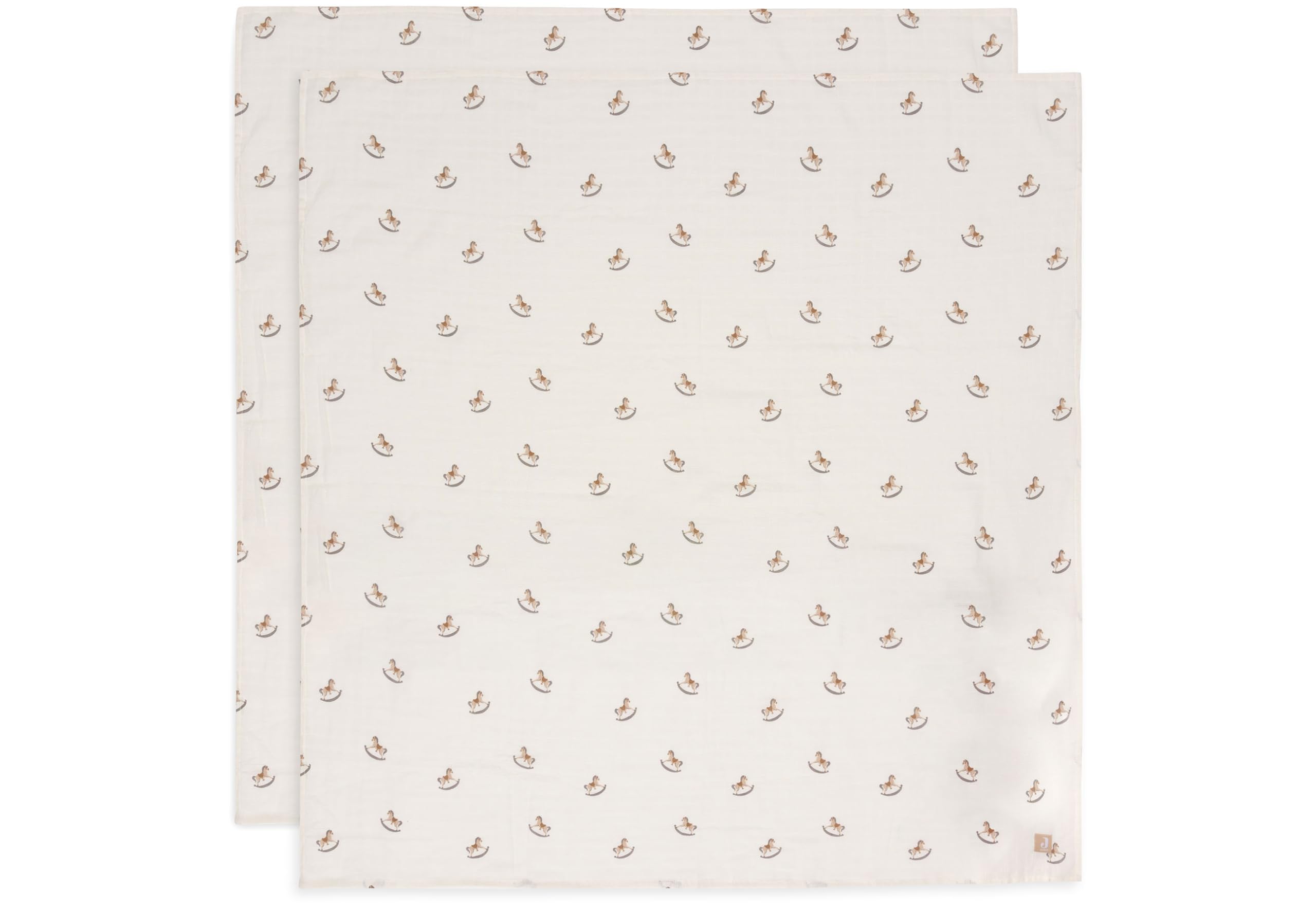 Jollein Muslin Cloth Baby - Nostalgic Ride - Pack of 2-115 x 115 cm - 100% Cotton - Burp Cloths Baby - Oeko-Tex Certified