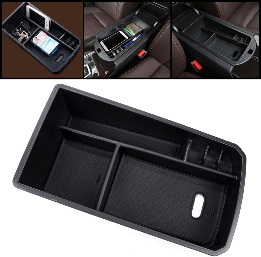 Amazinea Armrest Organizer Tray Storage Container Box For BMW X3 F25 BMW X4 F26 2013 2014 2015