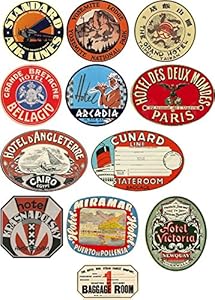 Luggage labels travel stickers