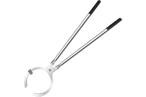 GanFindX 6KG Stainless Steel Crucible Tongs Heavy Duty Clamp Pliers Holder for Propane Melting Furnace, 26in Length Hold 6KG 